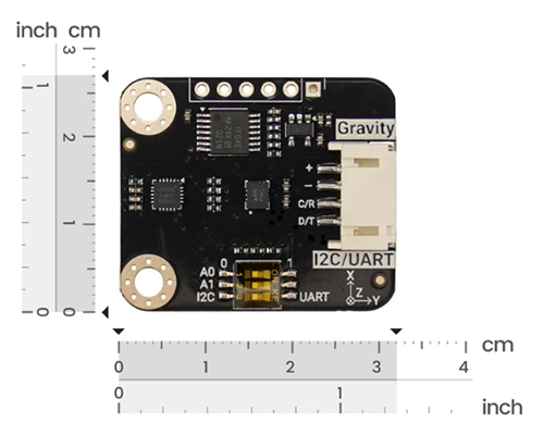 Mechanical Drawing - DFRobot Gravity SEN0692 6DOF IMU Sensor